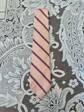 Vintage Polo Ralph Lauren Pink Striped Silk Tie NWTs!!!